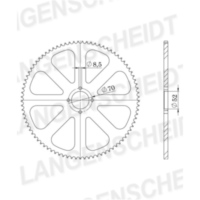 Steel-Rear Sprocket / Chain Wheel Supersprox 428/38t black 14101-38