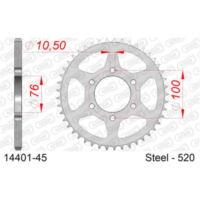 Stahl-Kettenrad AFAM 520 - 50Z Silber 1420650