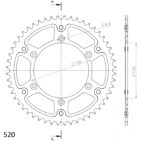 Stealth-Kettenrad Supersprox 520/60Z rot