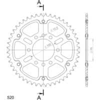 Stealth-Rear Sprocket / Chain Wheel Supersprox 520/46t gold 14401S46