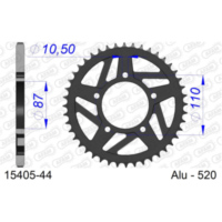 Alu-Kettenrad AFAM 520 - 44Z Gun Metal 1540544