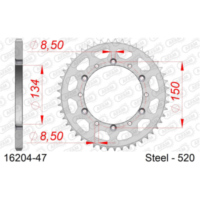 Alu-Kettenrad AFAM 520 - 47Z Gun Metal 1540547