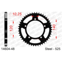 Stahl-Kettenrad AFAM 520 - 47Z Silber 1450147