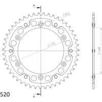 Stealth-Rear Sprocket / Chain Wheel Supersprox 520/42t black 14501K42