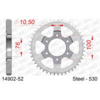 Steel Chain Wheel - Rear Sprocket AFAM 630 - 42t SILVER 1460042