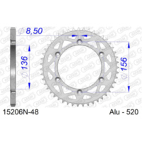 Alu-Kettenrad AFAM 520 - 50Z Gun Metal 15203+50