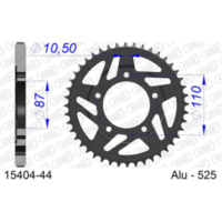 Alu-Kettenrad AFAM 520 - 47Z Silber 15203N47