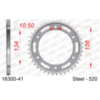 Alu-Kettenrad AFAM 525 - 46Z Gun Metal 1560446