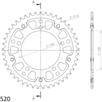 Stealth-Rear Sprocket / Chain Wheel Supersprox 520/55t gold 15605S55