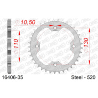 Alu-Kettenrad AFAM 530 - 42Z Gun Metal 1590242