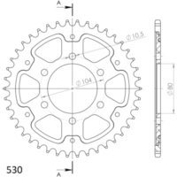 Stealth-Rear Sprocket / Chain Wheel Supersprox 530/37t gold