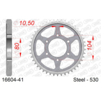 Stahl-Kettenrad AFAM 520 - 40Z Silber 1650440