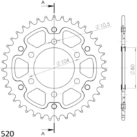 Stealth-Kettenrad Supersprox 520/36Z gold 16403S36