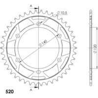 Stahl-Kettenrad Supersprox 520/40Z schwarz 16404-40