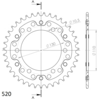 Stealth-Rear Sprocket / Chain Wheel Supersprox 520/37t silver
