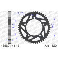 Alu Chain Wheel - Rear Sprocket AFAM 520 - 45t Gun Metal 16560145