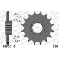 Steel Chain Wheel - Rear Sprocket AFAM 530 - 43t SILVER 1660343