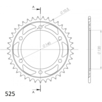 Steel-Rear Sprocket / Chain Wheel Supersprox 525/36t black 16605-36
