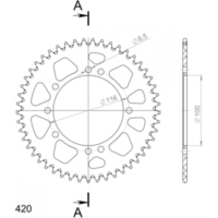Alu-Rear Sprocket / Chain Wheel Supersprox 420/48t black