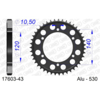 Alu-Kettenrad AFAM 520 - 48Z Gun Metal 17206+48