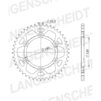 Alu-chain wheel - rear sprocket Esjot 530 - 44t silver