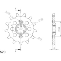 Front Sprocket Supersprox 520/13t 20306-13