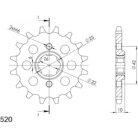 Front Sprocket 520/13t 20500A13