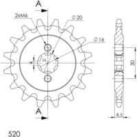 Front Sprocket Supersprox 520/12t 20718-12