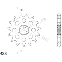 Front Sprocket 428/15t