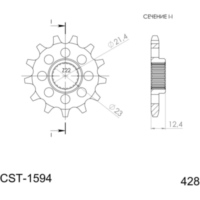 Front Sprocket 428/15t 21204A15