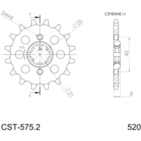 Front Sprocket 520/14t 21502A14