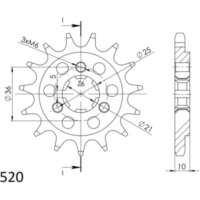 Front Sprocket 520/16t 22600A16