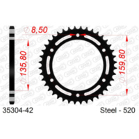 Front Sprocket AFAM 520 - 16t 3030016