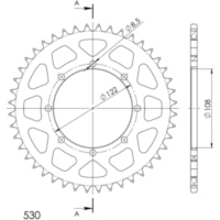 Alu-Rear Sprocket / Chain Wheel Supersprox 530/45t gold 30413AS45