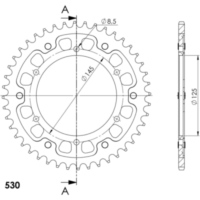 Stealth-Rear Sprocket / Chain Wheel Supersprox 530/43t blue 30415B43