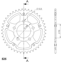 Stealth-Rear Sprocket / Chain Wheel Supersprox 525/41t red 35710R41