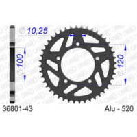 Steel Chain Wheel - Rear Sprocket AFAM 525 - 40t BLACK 3580240