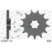 Steel Chain Wheel - Rear Sprocket AFAM 525 - 45t BLACK 3580445