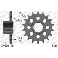 Racing Stahl-Kettenrad AFAM 428 - 44Z Schwarz 35808RLK44