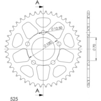 Alu-Rear Sprocket / Chain Wheel Supersprox 525/45t blue 36710AB45