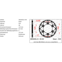 Alu-Kettenrad AFAM 525 - 42Z Gun Metal 3680042