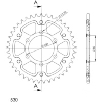Stealth-Kettenrad Supersprox 530/40Z schwarz 37096K40