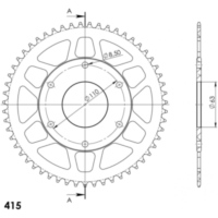 Alu-Rear Sprocket / Chain Wheel Supersprox 415/53t orange