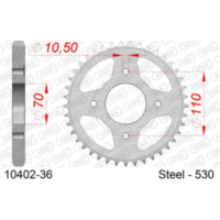 Stahl-Kettenrad AFAM 520 - 48Z Silber 1032048