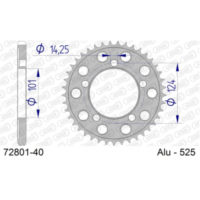 Alu Chain Wheel - Rear Sprocket AFAM 525 - 40t Gun Metal 7280140