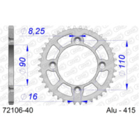 Stahl-Kettenrad AFAM 428 - 69Z Silber 4720369