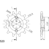 Front Sprocket Supersprox 520/12t 49400-13