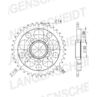 Steel-chain wheel - rear sprocket Esjot 525 - 39t silver