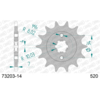 Stahl-Kettenrad AFAM 525 - 39Z Silber 5060939