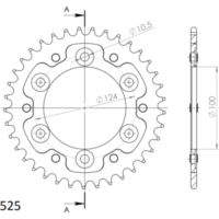 Stealth-Rear Sprocket / Chain Wheel Supersprox 525/36t gold